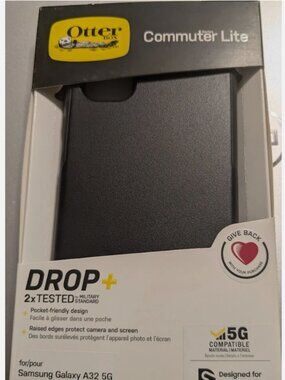OtterBox Commuter Series Lite Galaxy A32 5G Case Black Drop+